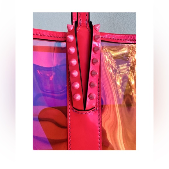 Authentic Christian Louboutin PVC Spikes East West Small Cabata Tote - Picture 4 of 9